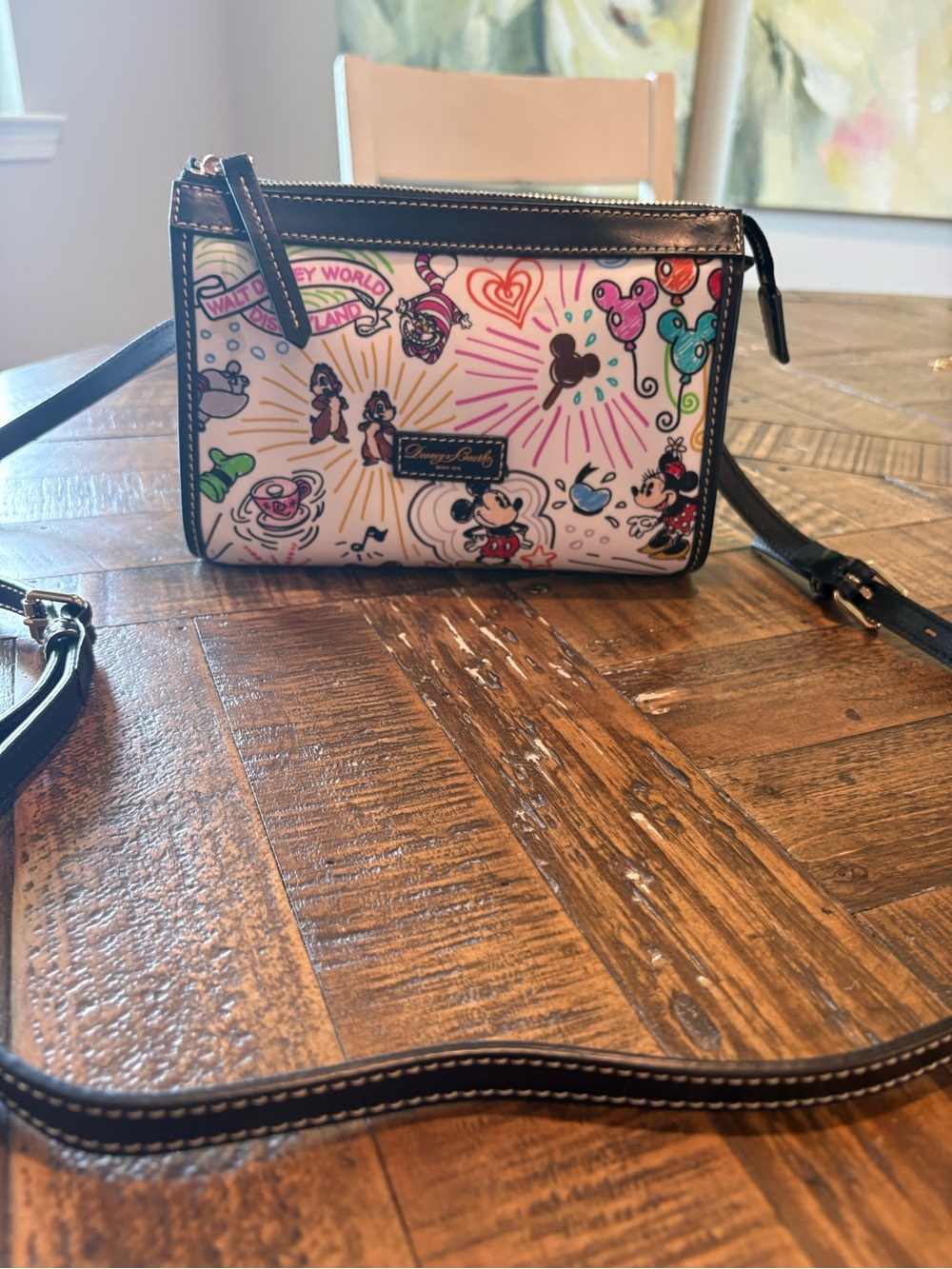 Dooney & Bourke White Multicolor Disney Character Crossbody Bag